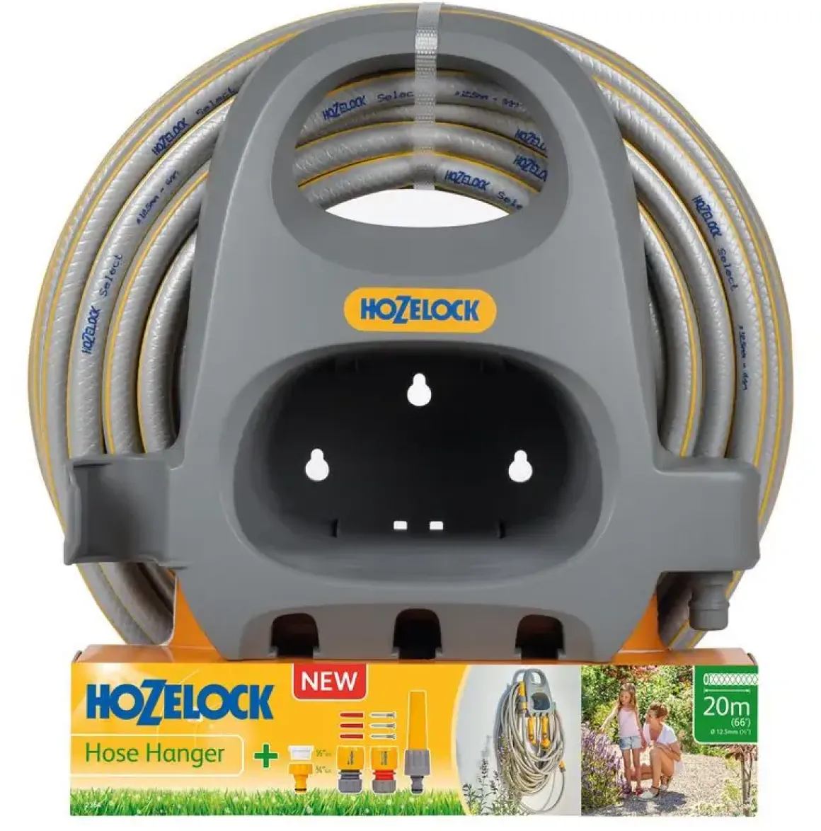 Hozelock 2364 OO-HOZ2364 wieszak na wąż ogrodowy 20 m z zestawem startowym