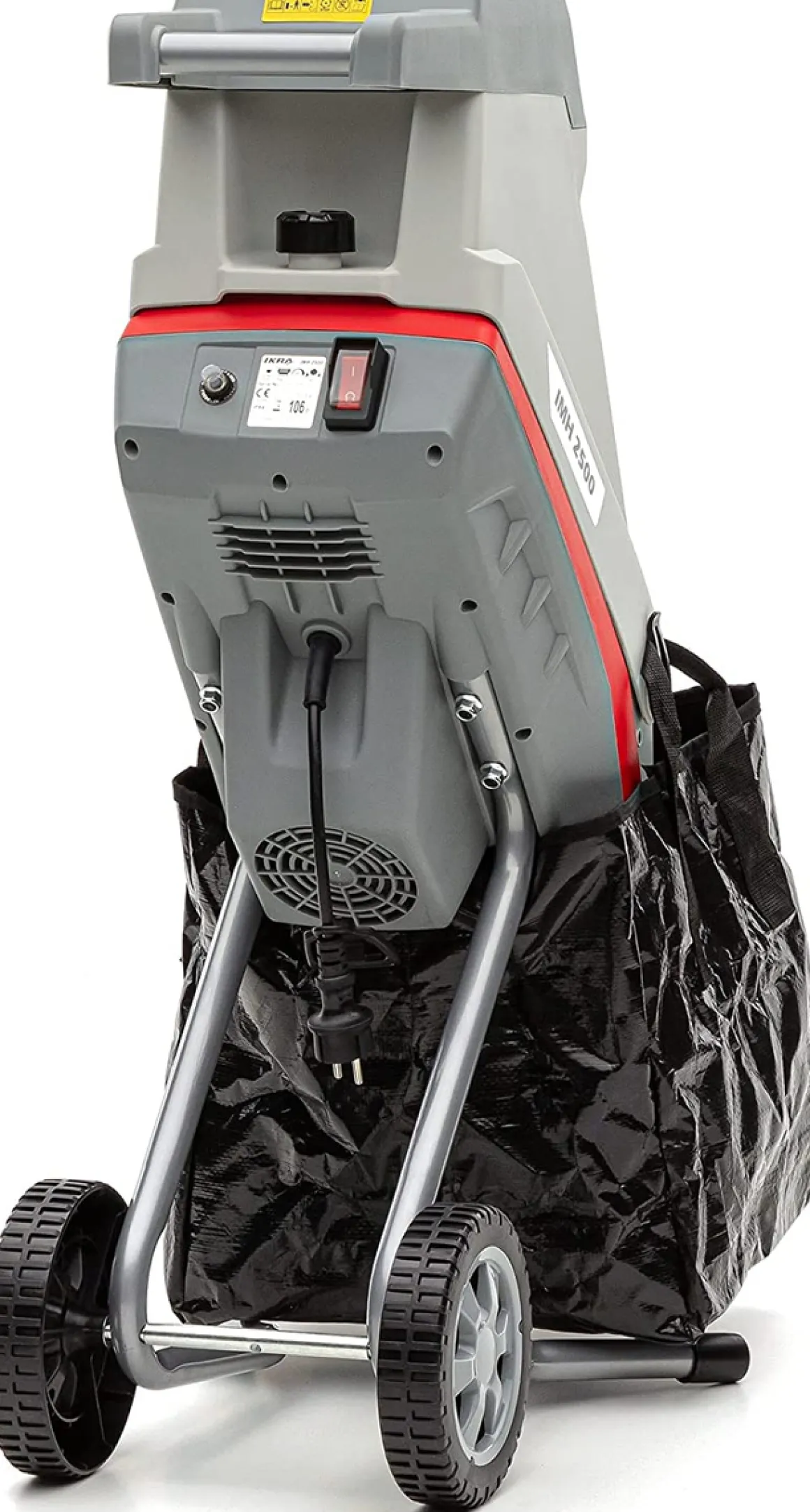 IKRA IMH 2500 ROZDRABNIACZ ELEKTRYCZNY ZĘBATKOWY NOŻOWY RĘBAK DO GAŁĘZI 2500W + TORBA PREMIUM EWIMAX - OFICJALNY DYSTRYBUTOR - AUTORYZOWANY DEALER IKRA