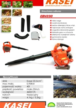 KASEI EBV230E 2w1 ODKURZACZ SPALINOWY OGRODOWY DMUCHAWA DO LIŚCI