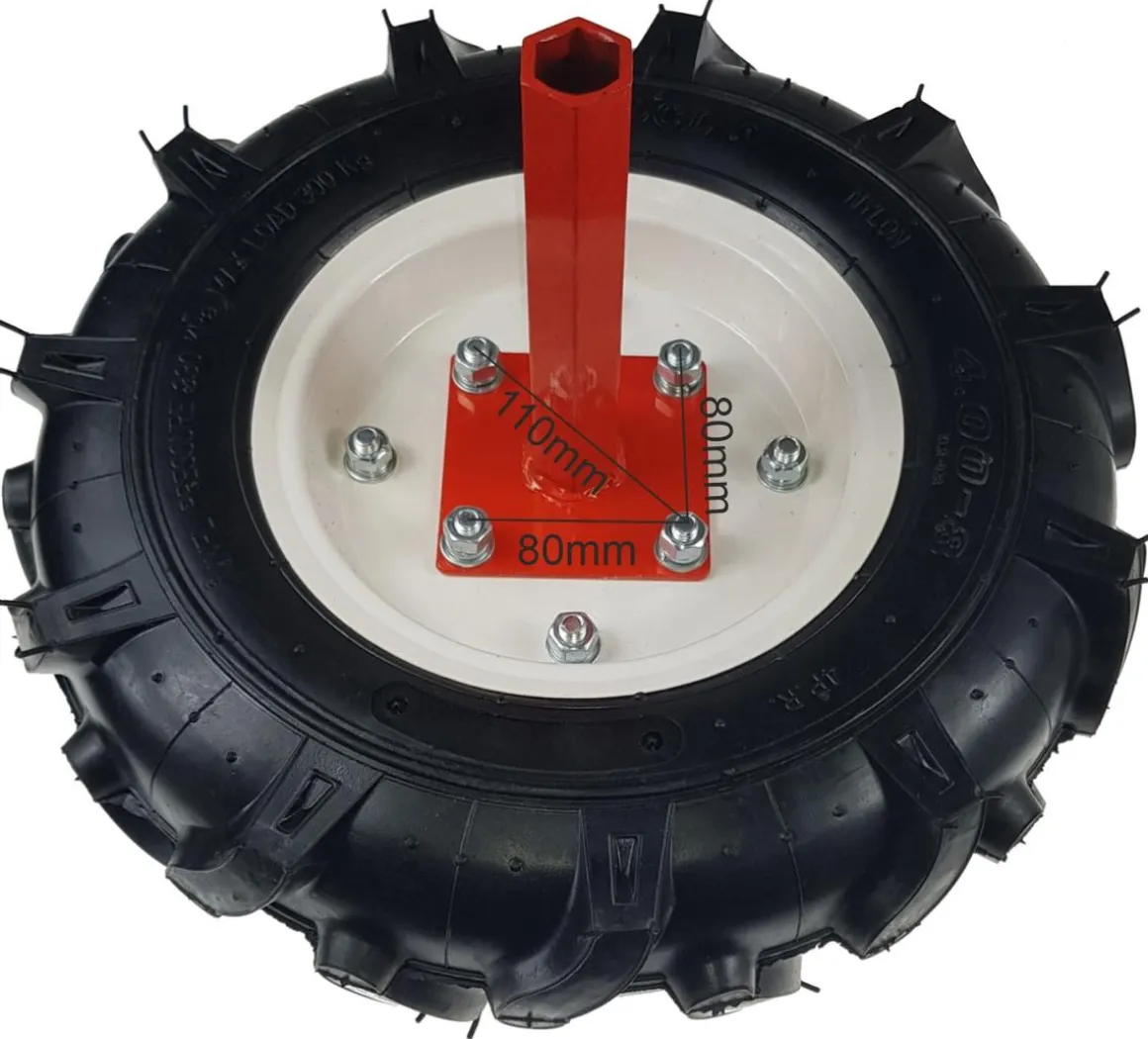 KOŁA POMPOWANE GUMOWE POMOCNICZE 4.0-8 400mm 8'' ZESTAW PARA DO GLEBOGRYZARKI MASTERCUT HSDT