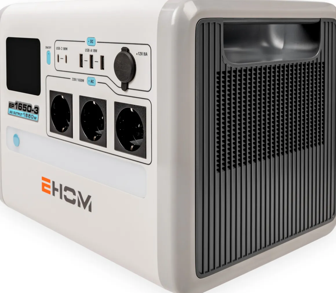 LONCIN EHOM EP1650-3 STACJA ZASILANIA BANK MAGAZYN ENERGI AGREGAT POWERBANK STACJA ZASILAJĄCA 1024Wh moc 1650VA EWIMAX - OFICJALNY DYSTRYBUTOR - AUTORYZOWANY DEALER LONCIN