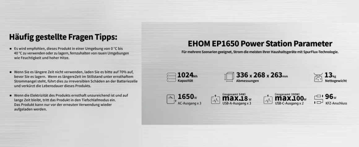 LONCIN EHOM EP1650-3 STACJA ZASILANIA BANK MAGAZYN ENERGI AGREGAT POWERBANK STACJA ZASILAJĄCA 1024Wh moc 1650VA EWIMAX - OFICJALNY DYSTRYBUTOR - AUTORYZOWANY DEALER LONCIN