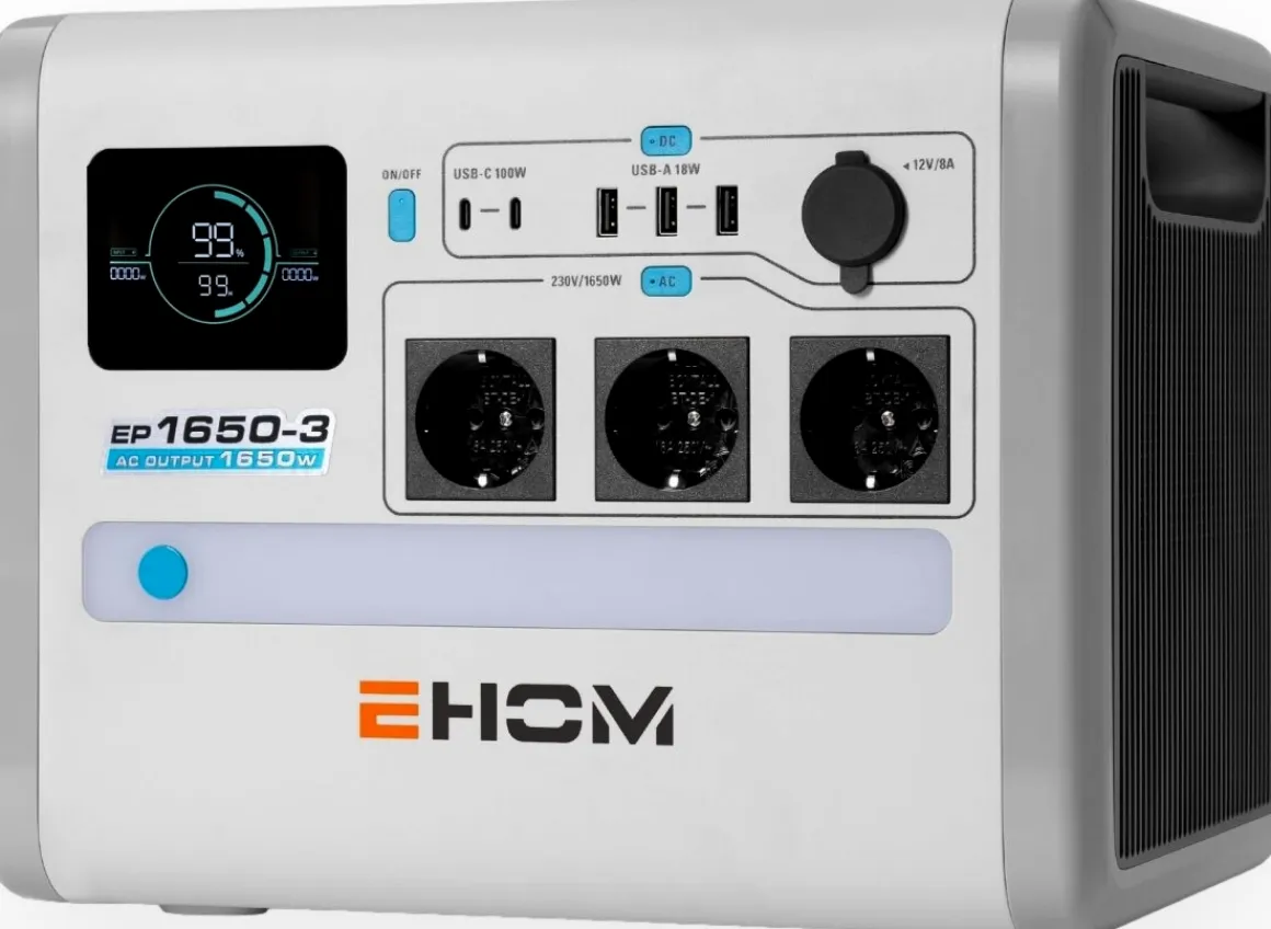 LONCIN EHOM EP1650-3 STACJA ZASILANIA BANK MAGAZYN ENERGI AGREGAT POWERBANK STACJA ZASILAJĄCA 1024Wh moc 1650VA EWIMAX - OFICJALNY DYSTRYBUTOR - AUTORYZOWANY DEALER LONCIN