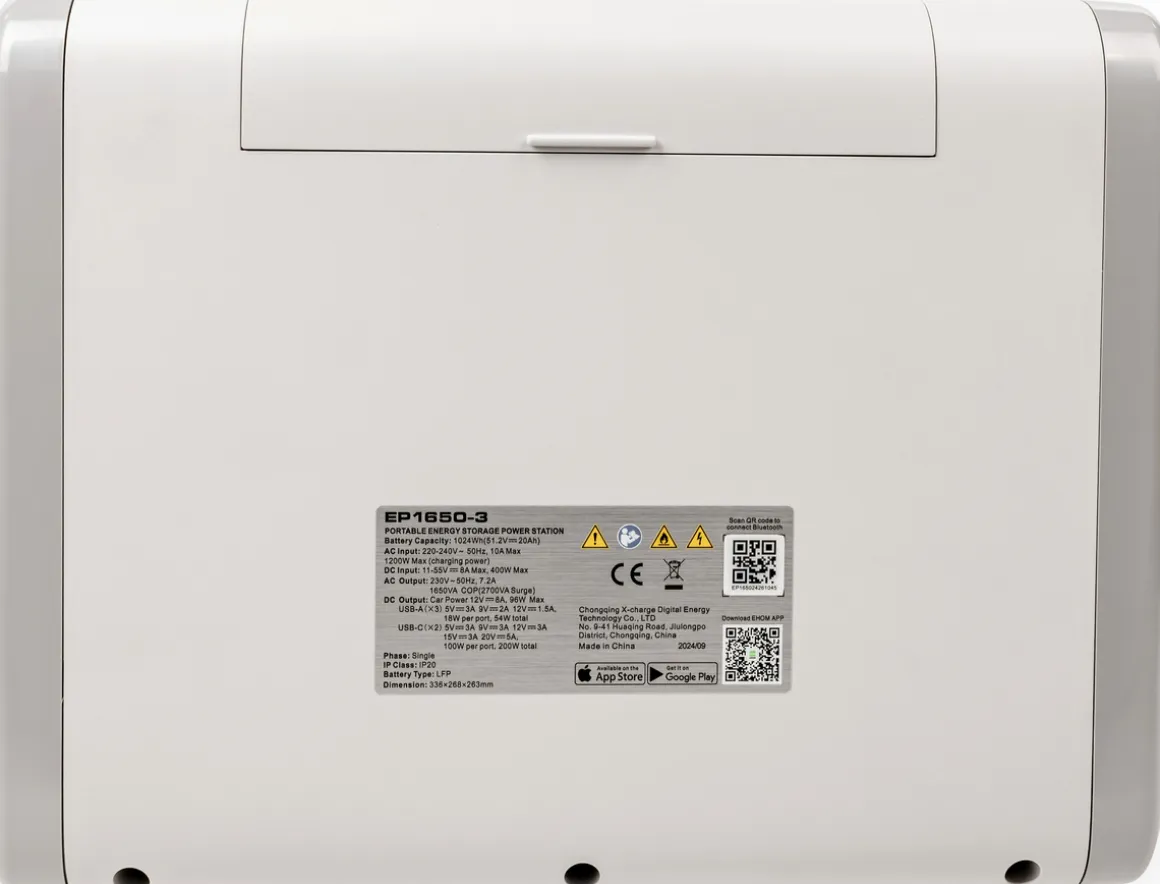 LONCIN EHOM EP1650-3 STACJA ZASILANIA BANK MAGAZYN ENERGI AGREGAT POWERBANK STACJA ZASILAJĄCA 1024Wh moc 1650VA EWIMAX - OFICJALNY DYSTRYBUTOR - AUTORYZOWANY DEALER LONCIN
