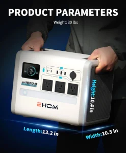 LONCIN EHOM EP1650-3 STACJA ZASILANIA BANK MAGAZYN ENERGI AGREGAT POWERBANK STACJA ZASILAJĄCA 1024Wh moc 1650VA EWIMAX - OFICJALNY DYSTRYBUTOR - AUTORYZOWANY DEALER LONCIN