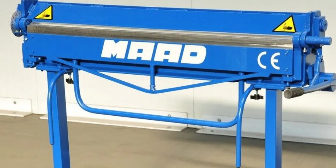 MAAD ZG 1100 / 0.8 mm ZAGINARKA GIĘTARKA KRAWĘDZIARKA DEKARSKA DO BLACHY Z CIĘCIEM MAAD ZG-1100/0.8 mm