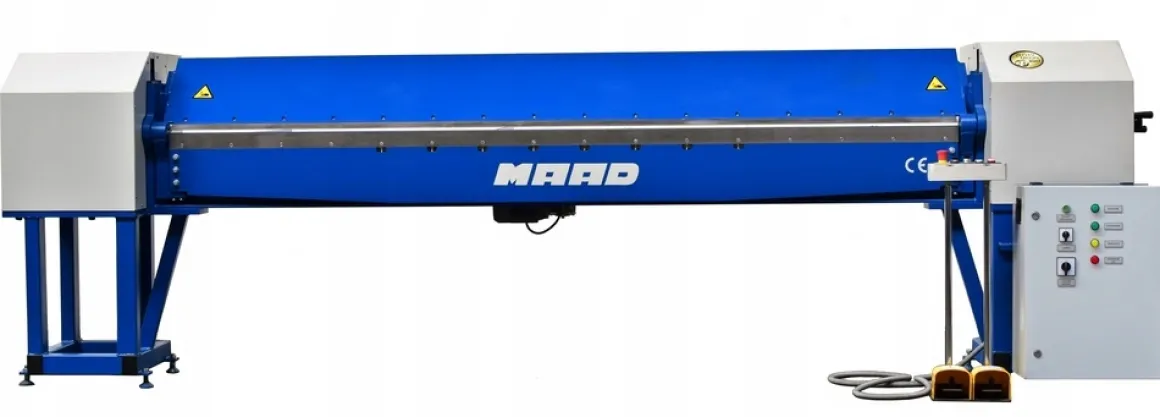 MAAD ZGM-3000/1.25 ZAGINARKA GIĘTARKA KRAWĘDZIARKA DO BLACHY MECHANICZNA ELEKTRYCZNA MAAD ZGM-3000/1.25