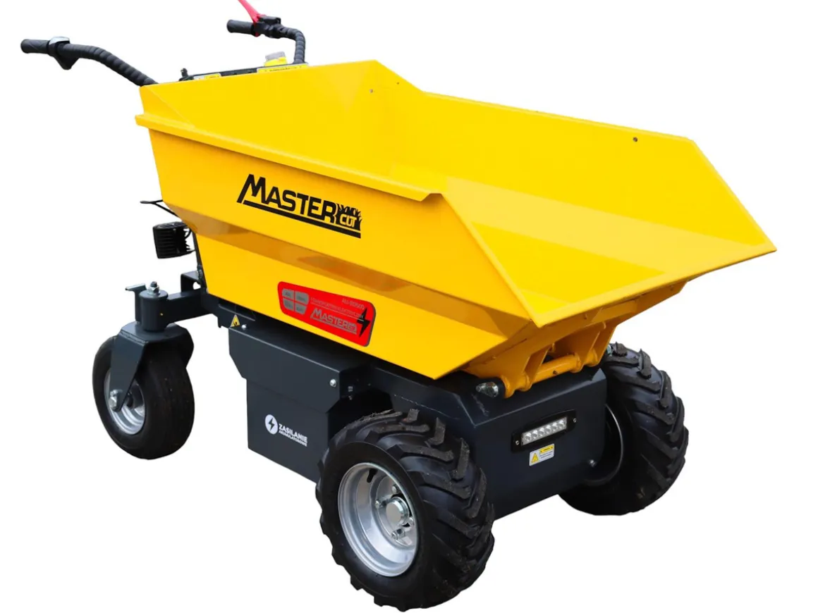 MasterCut AU-ED500 WOZIDŁO TRANSPORTER AKUMULATOROWY BUDOWLANY OGRODOWY TACZKA WYWROTKA ELEKTRYCZNA 48V, 32AH, 500KG