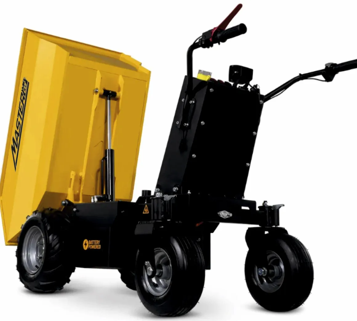 MasterCut AU-ED500 WOZIDŁO TRANSPORTER AKUMULATOROWY BUDOWLANY OGRODOWY TACZKA WYWROTKA ELEKTRYCZNA 48V, 32AH, 500KG