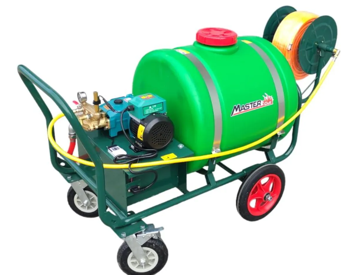 MASTERCUT FH-36H OPRYSKIWACZ WÓZKOWY ELEKTRYCZNY AKUMULATOROWY JEZDNY TACZKOWY WÓZKOWY NA KOŁACH 160L 12V 48AH