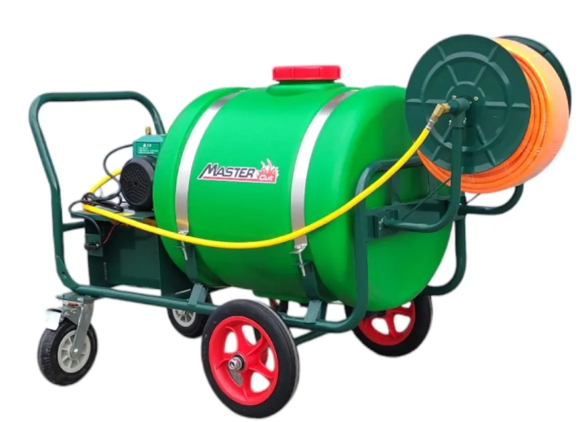 MASTERCUT FH-36H OPRYSKIWACZ WÓZKOWY ELEKTRYCZNY AKUMULATOROWY JEZDNY TACZKOWY WÓZKOWY NA KOŁACH 160L 12V 48AH