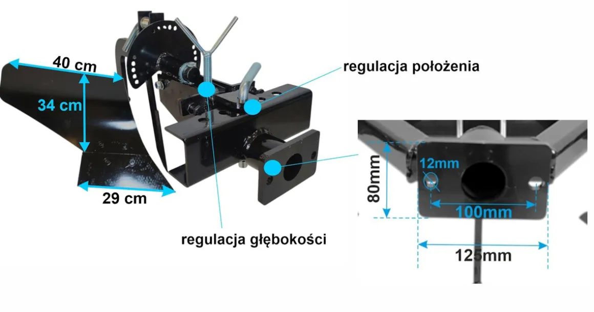 MASTERCUT MC370-14 PŁUG JEDNOSTRONNY DO TRAKTORA JEDNOOSIOWEGO MASTERCUT MC370 / CEDRUS TJ01,TJ02