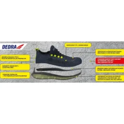 M82AV Sport półbuty bezpieczne S1 SRC kompozyt, buty robocze BHP, obuwie ochronne r.42