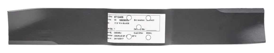 Nóż kosiarki Ariens deck 122cm XRD prawy CZĘŚĆ ORYGINALNA 16929000