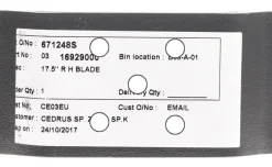 Nóż kosiarki Ariens deck 122cm XRD prawy CZĘŚĆ ORYGINALNA 16929000