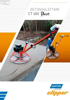 NORTON CLIPPER CT600 UNO ZACIERACZKA ELEKTRYCZNA DO BETONU POSADZEK MECHANICZNA 600mm + TALERZ GRATIS - OFICJALNY DYSTRYBUTOR - AUTORYZOWANY DEALER NORTON CLIPPER