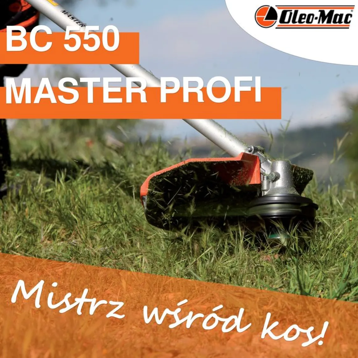 OLEO MAC BC 550 MASTER PROFI KOSA SPALINOWA DO TRAWY PROFESJONALNA WYKASZARKA PODKASZARKA PODCINARKA MOC 3.7 KM KLASA PREMIUM 61409001E2A EWIMAX-OFICJALNY DYSTRYBUTOR - AUTORYZOWANY DEALER OLEO-MAC