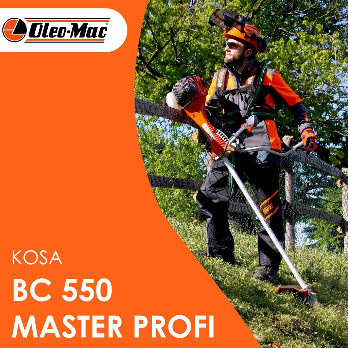 OLEO MAC BC 550 MASTER PROFI KOSA SPALINOWA DO TRAWY PROFESJONALNA WYKASZARKA PODKASZARKA PODCINARKA MOC 3.7 KM KLASA PREMIUM 61409001E2A EWIMAX-OFICJALNY DYSTRYBUTOR - AUTORYZOWANY DEALER OLEO-MAC