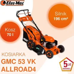 OLEO-MAC GMC 53 VK ALLROAD4 KOSIARKA SPALINOWA DO TRAWY Z NAPĘDEM 2000m2 MASTER CLASS PREMIUM 66079174E5 -OFICJALNY DYSTRYBUTOR - AUTORYZOWANY DEALER OLEO-MAC