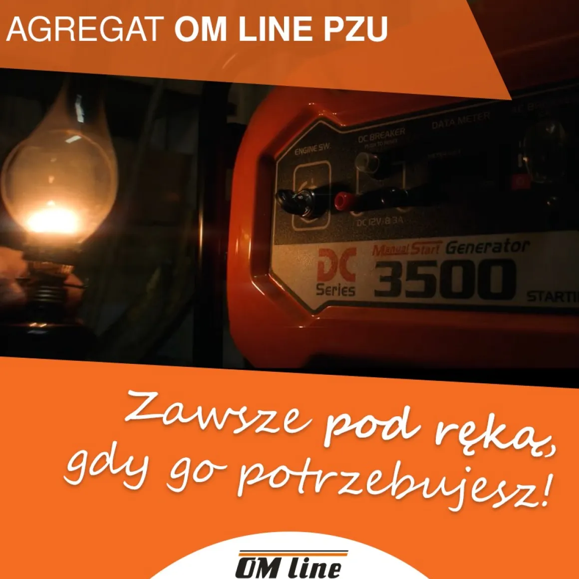 OLEO MAC OM LINE PZU 65 DCS AGREGAT GENERATOR PRĄDOTWÓRCZY 3x230V AVR 5,5 KW - OFICJALNY DYSTRYBUTOR - AUTORYZOWANY DEALER OLEO MAC