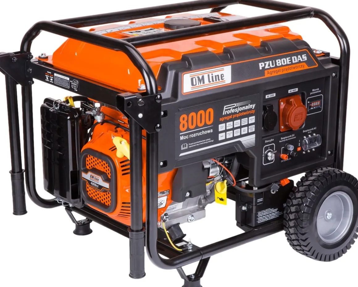 OLEO MAC OM LINE PZU 80E DAS AGREGAT GENERATOR PRĄDOTWÓRCZY 230V 400V z AVR ESTART ROZRUSZNIK 6,5 KW - OFICJALNY DYSTRYBUTOR - AUTORYZOWANY DEALER OLEO MAC