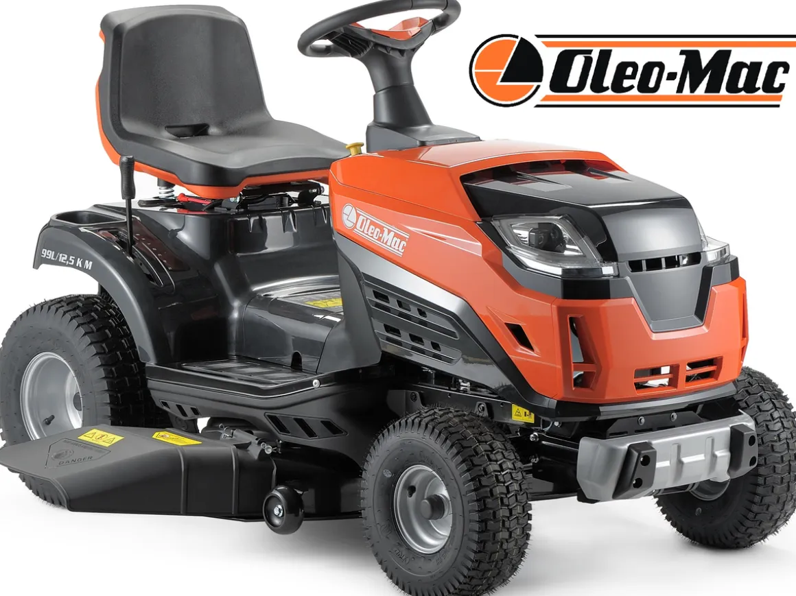 OLEO MAC OM 99L/12.5KM TRAKTOREK OGRODOWY DO TRAWY Z BOCZNYM WYRZUTEM KOSIARKA SAMOJEZDNA SPALINOWA DO TRAWY 68059201 98cm - OFICJALNY DYSTRYBUTOR - AUTORYZOWANY DEALER OLEO-MAC