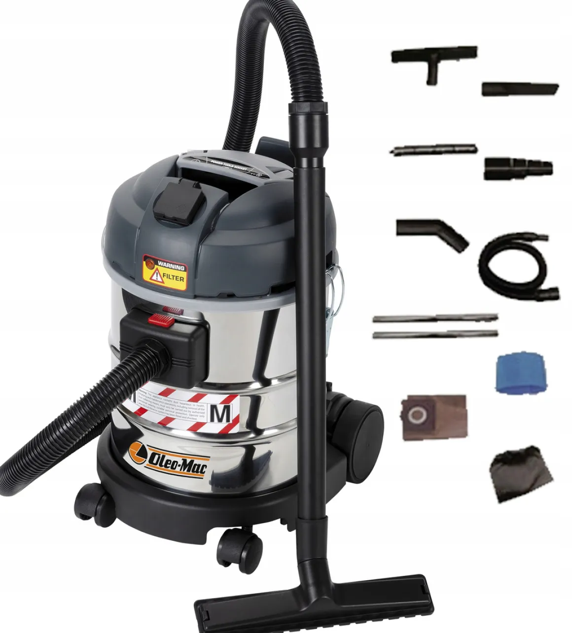 OLEO MAC OMV 32 NEM ODKURZACZ PRZEMYSŁOWY UNIWERSALNY WARSZTATOWY NA MOKRO i SUCHO 1200W KLASA M PREMIUM 9355001200 EWIMAX-OFICJALNY DYSTRYBUTOR - AUTORYZOWANY DEALER OLEO-MAC