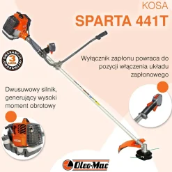 OLEO MAC SPARTA 441 T KOSA SPALINOWA DO TRAWY WYKASZARKA PODKASZARKA PODCINARKA TRYMER 2.2km PREMIUM
