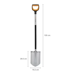 Łopata szpadel ostry FISKARS Xact 1003683 1066729 – stal borowa, SoftGrip, 120 cm
