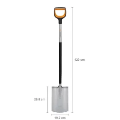 Łopata szpadel prosty FISKARS Xact 1066730 1003681 stal borowa 120 cm ogrodowa