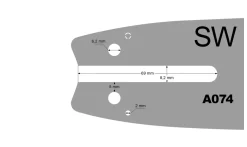 Prowadnica 14 3/8 1.3mm A074 do Stihl SW14-50NR