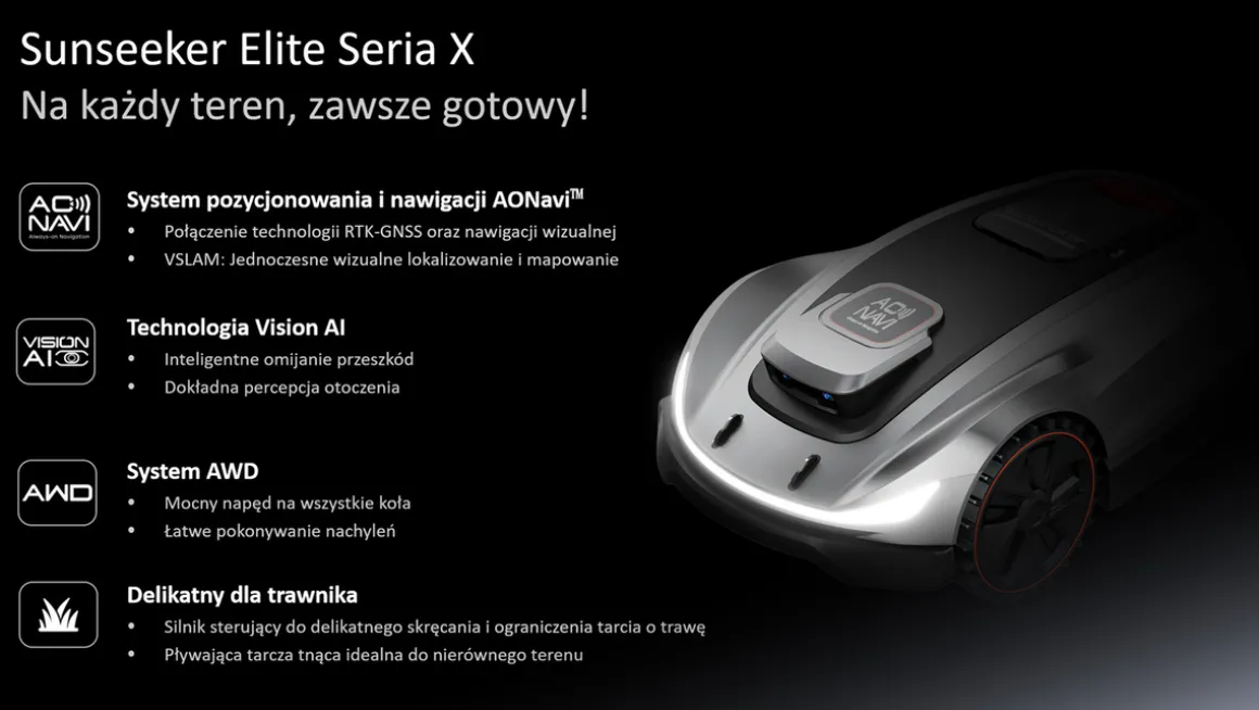Robot koszący Sunseeker X7 Elite RTK 3000m2 bezprzewodowy
