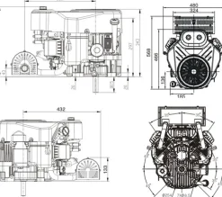 Silnik do traktorka Loncin LC2P76F V-Twin (18 KM, 635 cm³)