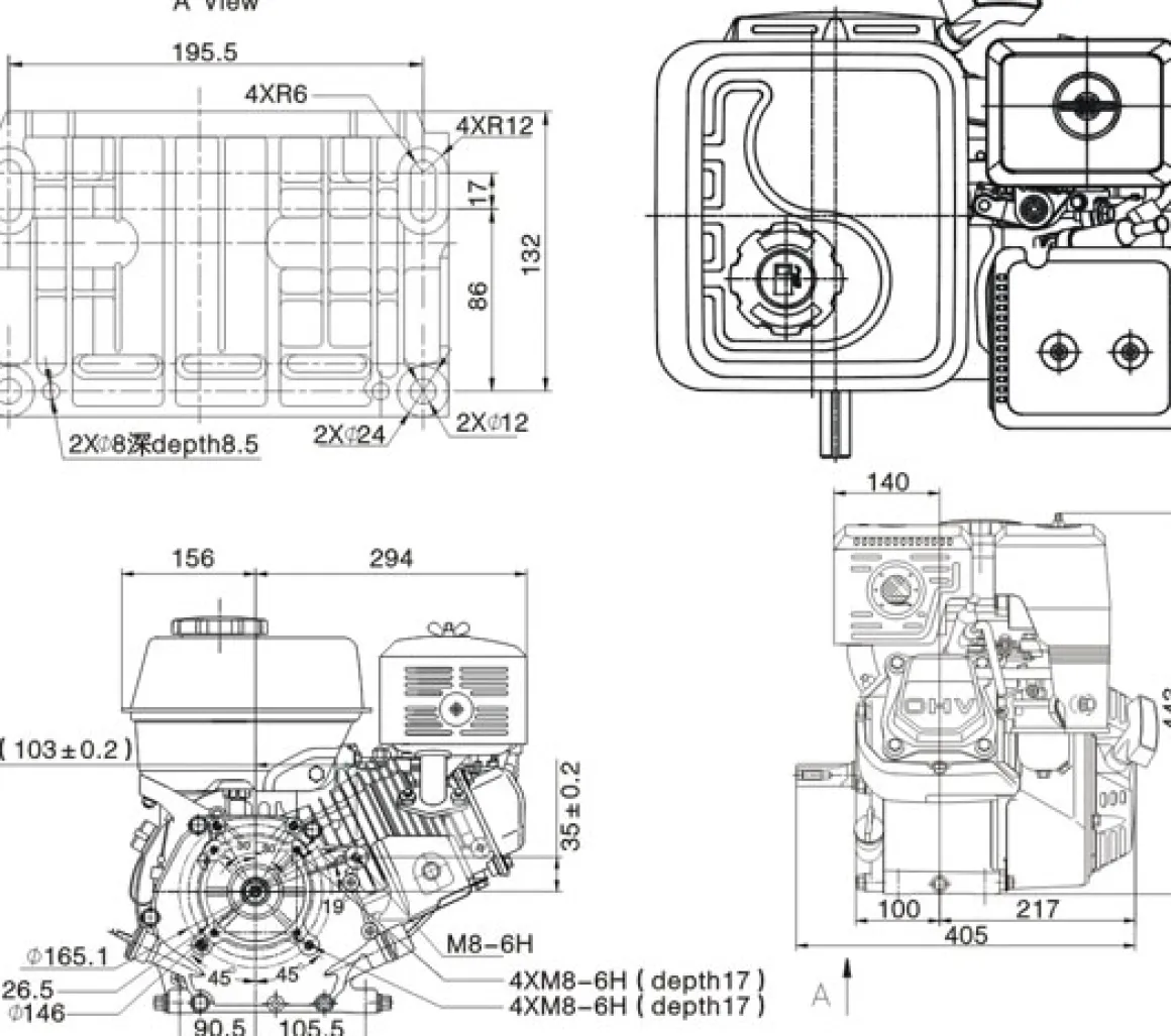 SILNIK LONCIN G390F-I SPALINOWY BENZYNOWY 13 KM WAŁ 25.4 mm MOTOR HONDA GX390 - EWIMAX - OFICJALNY DYSTRYBUTOR - AUTORYZOWANY DEALER LONCIN