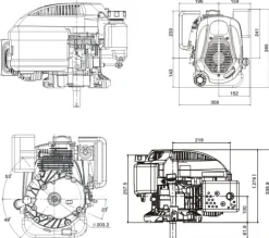 SILNIK LONCIN LC1P70FC-P DO KOSIARKI SPALINOWY BENZYNOWY 6.5 KM 196 cm3 WAŁ PIONOWY WALCOWY 25x80mm MOTOR HONDA ,VANGUARD , B&S , BRIGGS & STRATTON, KOHLER, KAWASAKI