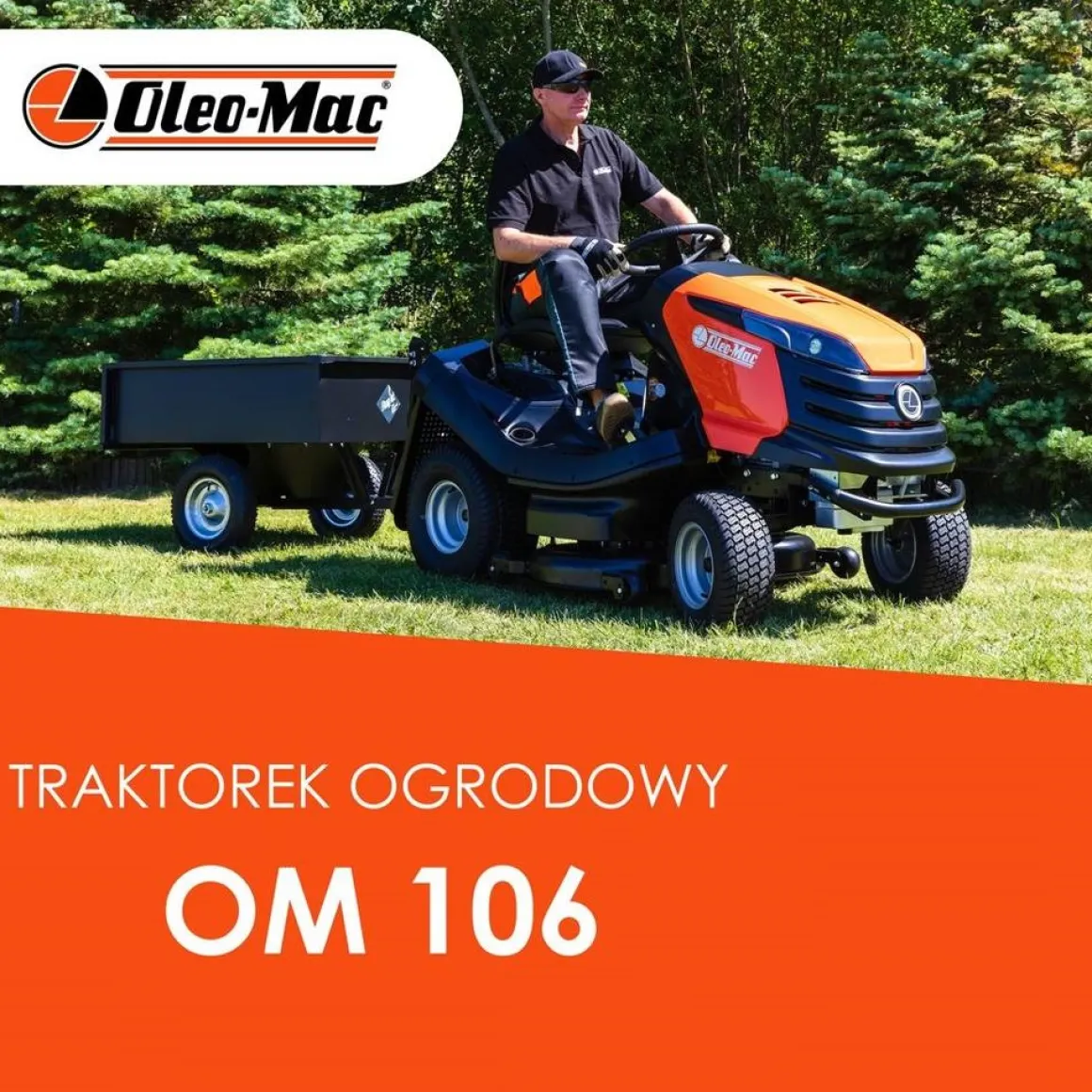 Traktorek ogrodowy Oleo-Mac OM 106/20 KWH (Kawasaki, 102 cm)