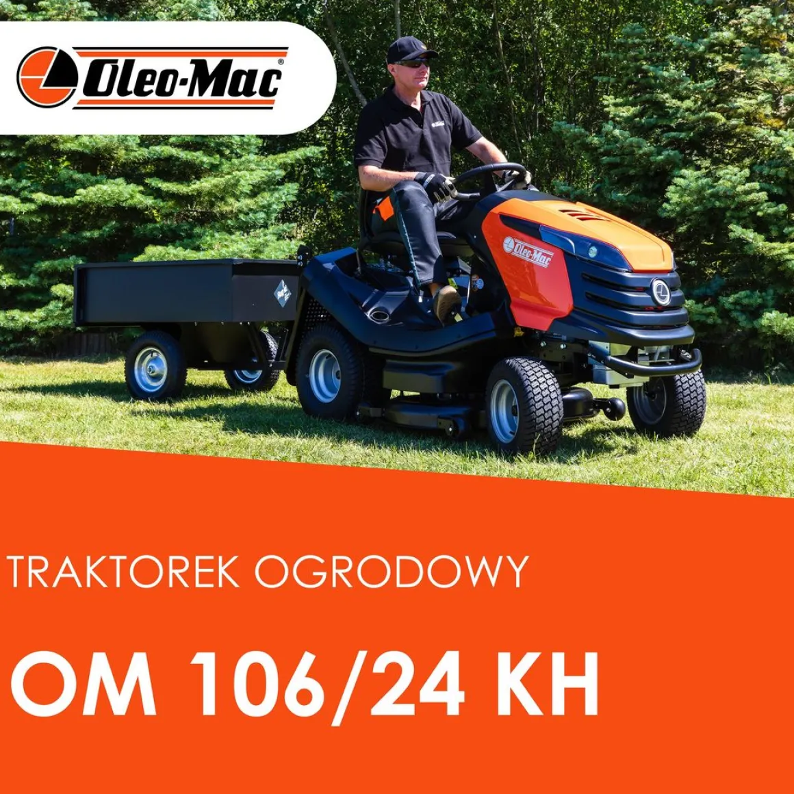 Traktorek ogrodowy 4x4 Oleo-Mac OM 106/24 KH (102 cm)