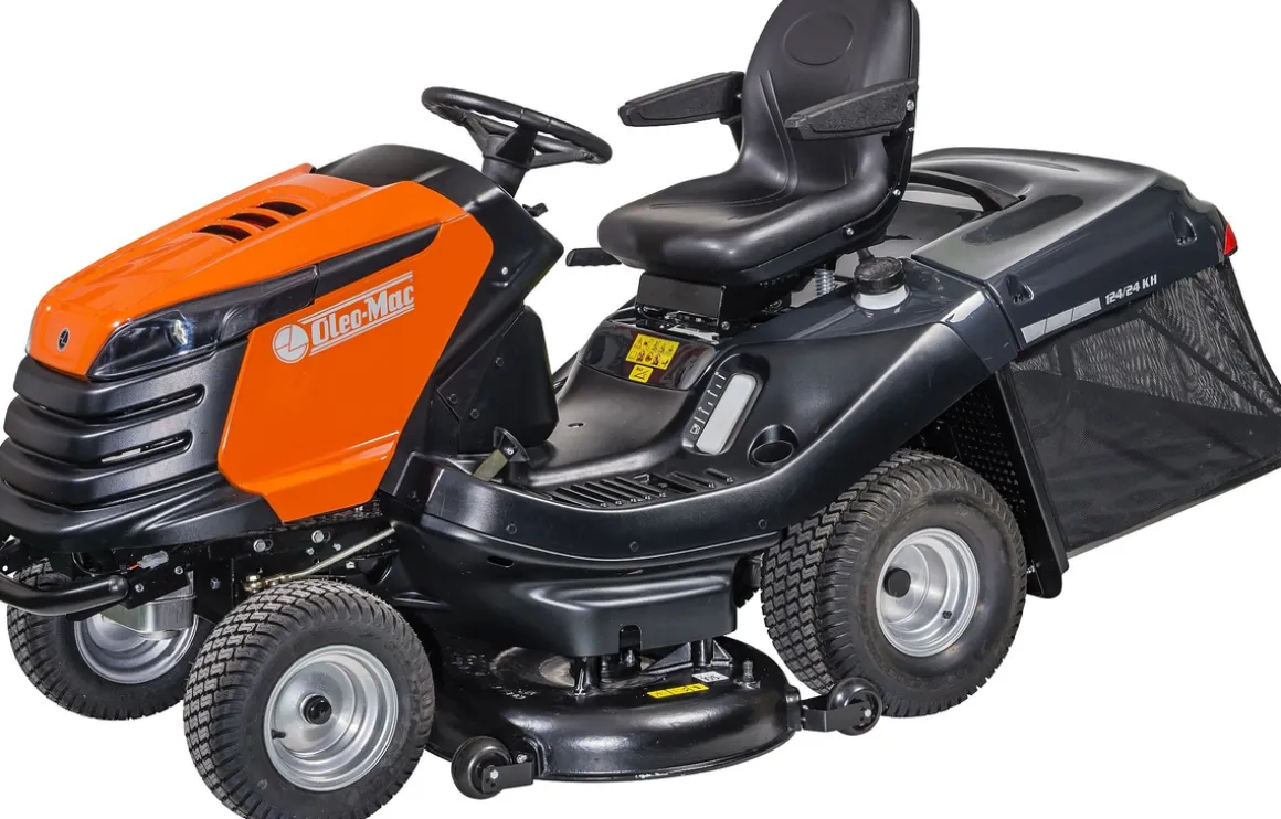 TRAKTOREK OLEO MAC OM 124/24 KH TRAKTOREK OGRODOWY KOSIARKA SAMOJEZDNA SPALINOWA DO TRAWY HYDROSTATIC 122cm PREMIUM 68129003 - OFICJALNY DYSTRYBUTOR - AUTORYZOWANY DEALER OLEO-MAC