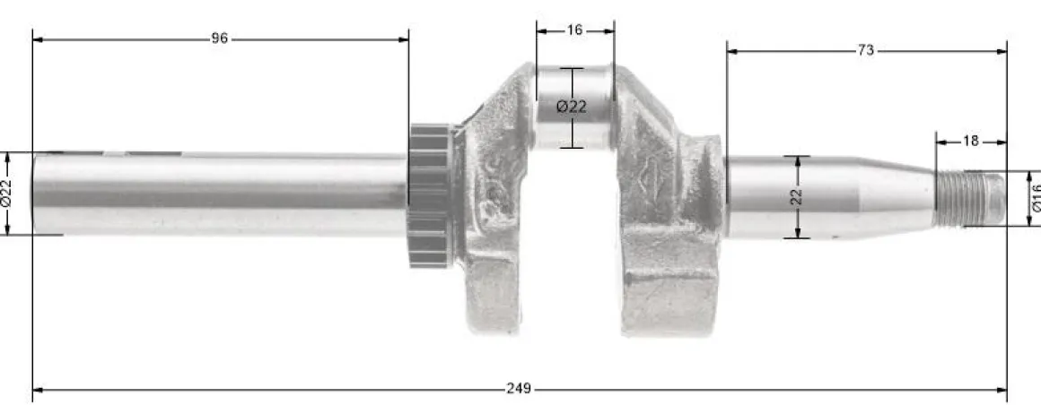 Wał korbowy B&S Series 400 500 CZĘŚĆ ORYGINALNA 796216