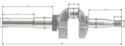 Wał korbowy B&S Series 675 EXI CZĘŚĆ ORYGINALNA 595024