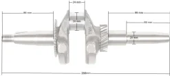 Wał korbowy Loncin G200F(D) LC168F-2 CZĘŚĆ ORYGINALNA 130290052-0001