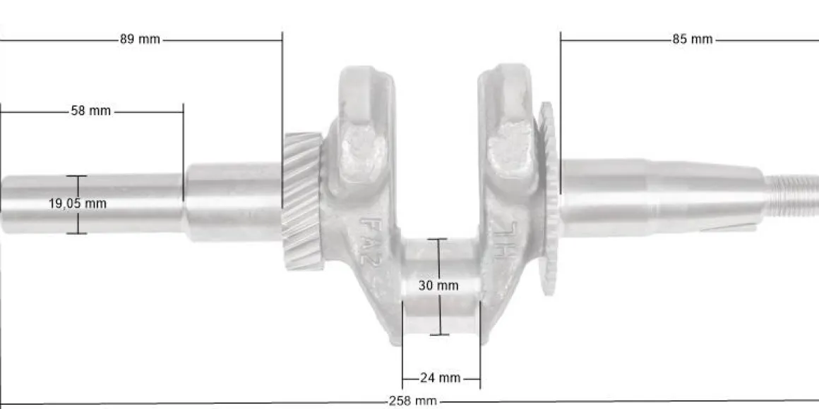 Wał korbowy Loncin G200F(D) LC168F-2 CZĘŚĆ ORYGINALNA