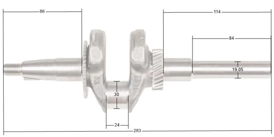 Wał korbowy Loncin G200F(D) LC168F-2 80 mm CZĘŚĆ ORYGINALNA 130290788-0001