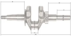 Wał korbowy Loncin G200F(D) zam.130290787-0001 CZĘŚĆ ORYGINALNA 130290051-0001