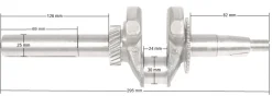 Wał korbowy Loncin G200F zamiatarka ZM02 ZM04 EURO V CZĘŚĆ ORYGINALNA 130290142-0001