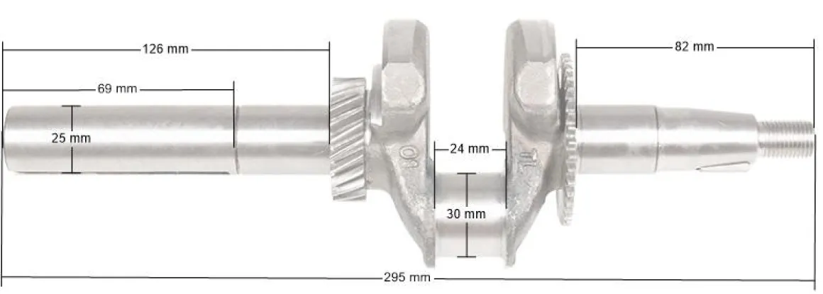 Wał korbowy Loncin G200F zamiatarka ZM02 ZM04 EURO V CZĘŚĆ ORYGINALNA 130290142-0001