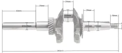 Wał korbowy Loncin G200F zamiatarka ZM02 ZM04 CZĘŚĆ ORYGINALNA 130290097-0001