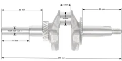Wał korbowy Loncin LC170FDS CZĘŚĆ ORYGINALNA 130290178-0001