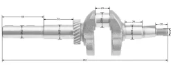 Wał korbowy Loncin LC1P65FA CZĘŚĆ ORYGINALNA 130290109-0001
