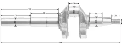 Wał korbowy Loncin LC1P65FE-2 EURO V CZĘŚĆ ORYGINALNA 130290672-0001